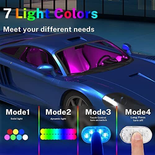 LED Car Interior Lighting, Finger Touch Sensor Reading Lamp, ,7 Colors LED Interior Car Lights, Wireless Magnetic Welcome Cars Lamp, Auto Roof Ceiling Reading Lamp, LED Car Styling Night Light Mini USB Charging Car Light LED Car Interior Lighting, Finger Touch Sensor Reading Lamp, ,7 Colors LED Interior Car Lights, Wireless Magnetic Welcome Cars Lamp, Auto Roof Ceiling Reading Lamp, LED Car Styling Night Light Mini USB Charging Car Light